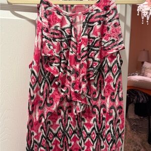 INC  Pink Patterned Women's Shirt